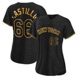 Jose Castillo New York Mets Women's Authentic Snake Skin City Jersey - Black
