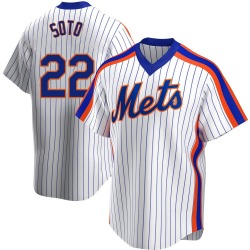 Juan Soto New York Mets Men's Replica Home Cooperstown Collection Jersey - White