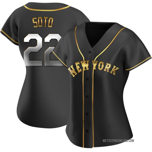 Juan Soto New York Mets Women's Replica Alternate Jersey - Black Golden