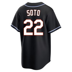 Juan Soto New York Mets Youth Replica Fashion Out Jersey - Black