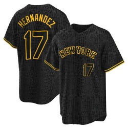 Keith Hernandez New York Mets Youth Replica Snake Skin City Jersey - Black