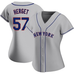 Kevin Herget New York Mets Women's Authentic Road Jersey - Gray