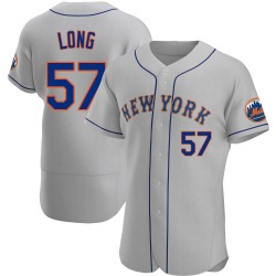 Kevin Long New York Mets Men's Authentic Road Jersey - Gray