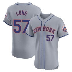 Kevin Long New York Mets Men's Elite Road Jersey - Gray