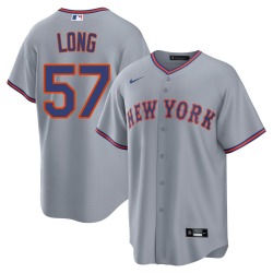 Kevin Long New York Mets Men's Replica Away 2.0 Jersey - Gray