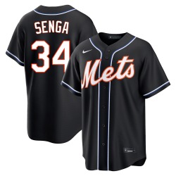 Kodai Senga New York Mets Youth Replica Fashion Out Jersey - Black