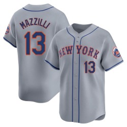 Lee Mazzilli New York Mets Men's Limited Away Jersey - Gray
