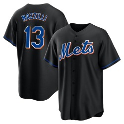 Lee Mazzilli New York Mets Men's Replica 2022 Alternate Jersey - Black