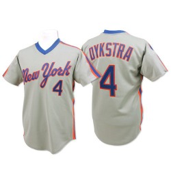Lenny Dykstra New York Mets Men's Authentic Throwback Jersey - Grey