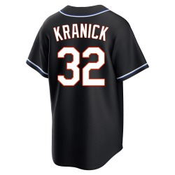 Max Kranick New York Mets Men's Replica Fashion Out Jersey - Black