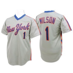Mookie Wilson New York Mets Men's Authentic Throwback Jersey - Grey