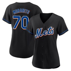 Nick Morabito New York Mets Women's Authentic 2022 Alternate Jersey - Black