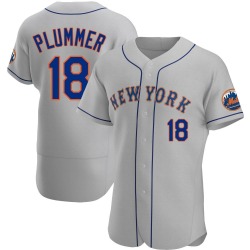 Nick Plummer New York Mets Men's Authentic Road Jersey - Gray