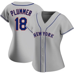 Nick Plummer New York Mets Women's Authentic Road Jersey - Gray