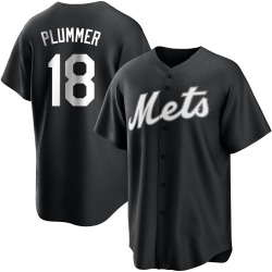 Nick Plummer New York Mets Youth Replica Black/ Jersey - White