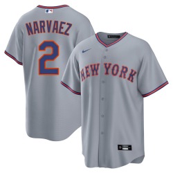 Omar Narvaez New York Mets Youth Replica Away 2.0 Jersey - Gray