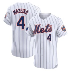 Patrick Mazeika New York Mets Men's Elite Home Patch Jersey - White