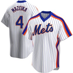 Patrick Mazeika New York Mets Men's Replica Home Cooperstown Collection Jersey - White