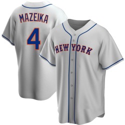 Patrick Mazeika New York Mets Men's Replica Road Jersey - Gray