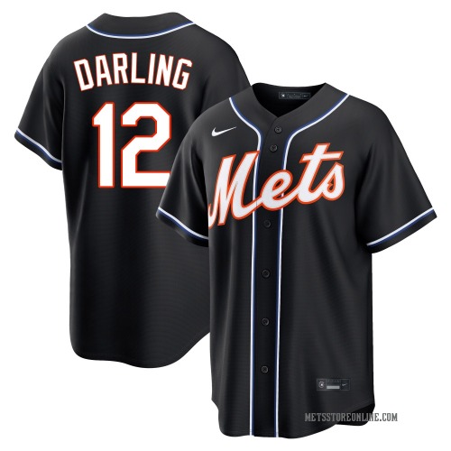 Ron Darling New York Mets Youth Replica Fashion Out Jersey - Black