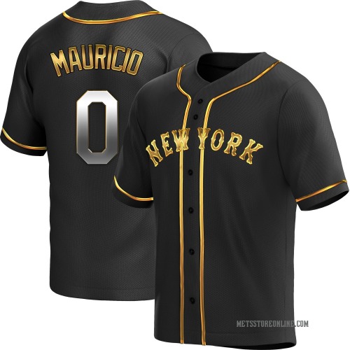 Ronny Mauricio New York Mets Men's Replica Alternate Jersey - Black Golden