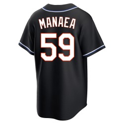 Sean Manaea New York Mets Youth Replica Fashion Out Jersey - Black