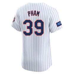 Tommy Pham New York Mets Men's Elite Home Patch Jersey - White