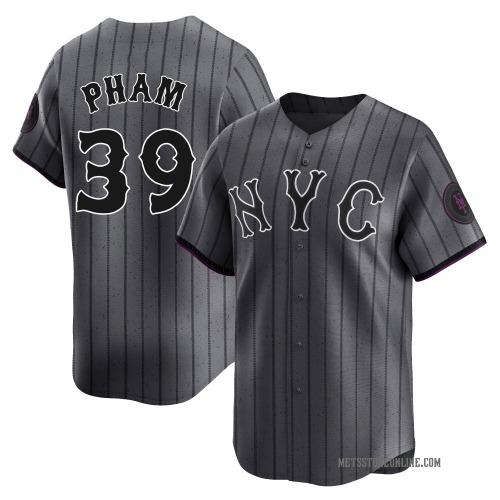 Tommy Pham New York Mets Men's Limited Graphite 2024 City Connect Jersey -