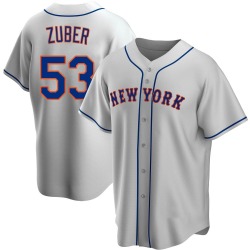Tyler Zuber New York Mets Youth Replica Road Jersey - Gray
