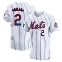 Vidal Brujan New York Mets Men's Elite Home Patch Jersey - White