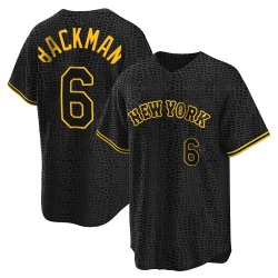 Wally Backman New York Mets Men's Replica Snake Skin City Jersey - Black