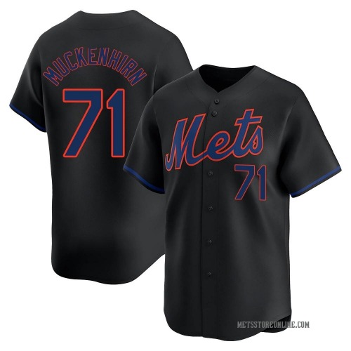 Zach Muckenhirn New York Mets Men's Limited Alternate Jersey - Black