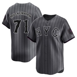 Zach Muckenhirn New York Mets Men's Limited Graphite 2024 City Connect Jersey -